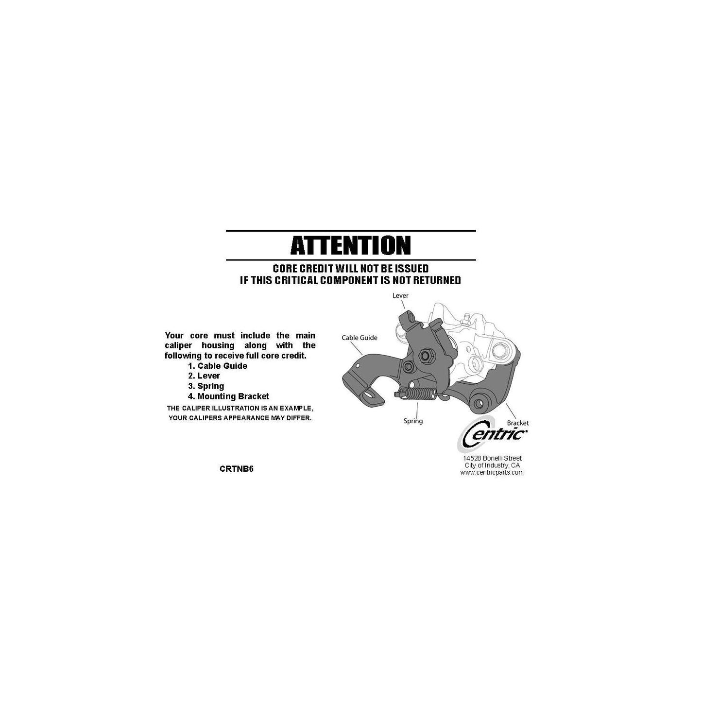 Stoptech Centric 01-03 Audi S8 Semi-Loaded Brake Caliper - Rear Right 141.33549