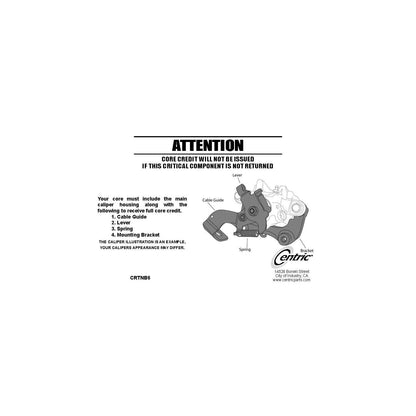 Stoptech Centric 01-03 Audi S8 Semi-Loaded Brake Caliper - Rear Right 141.33549