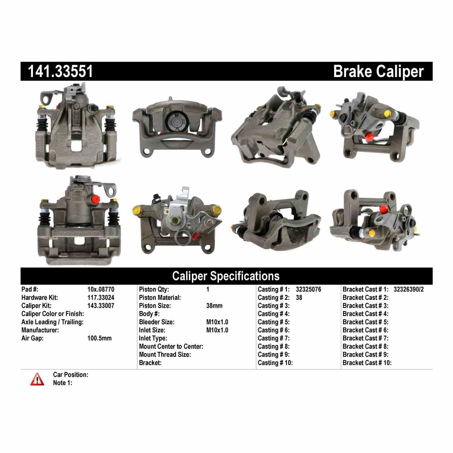 Stoptech Centric 99-03 Volkswagen EuroVan Semi-Loaded Brake Caliper - Rear Right 141.33551