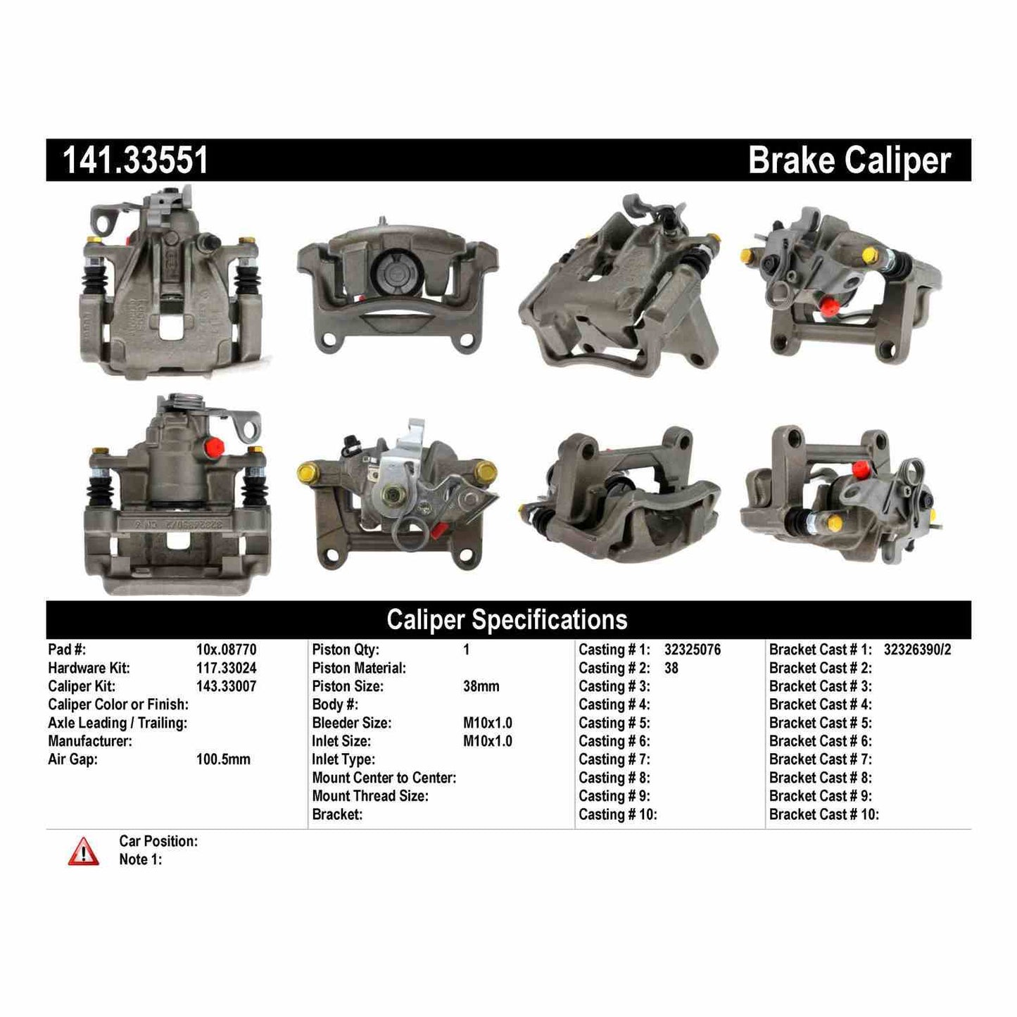 Stoptech Centric 99-03 Volkswagen EuroVan Semi-Loaded Brake Caliper - Rear Right 141.33551