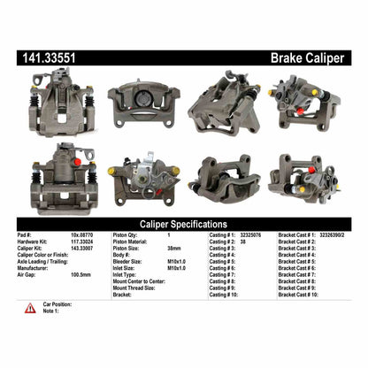 Stoptech Centric 99-03 Volkswagen EuroVan Semi-Loaded Brake Caliper - Rear Right 141.33551