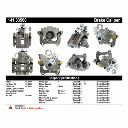 Centric Parts Semi-Loaded Brake Caliper 141.33560