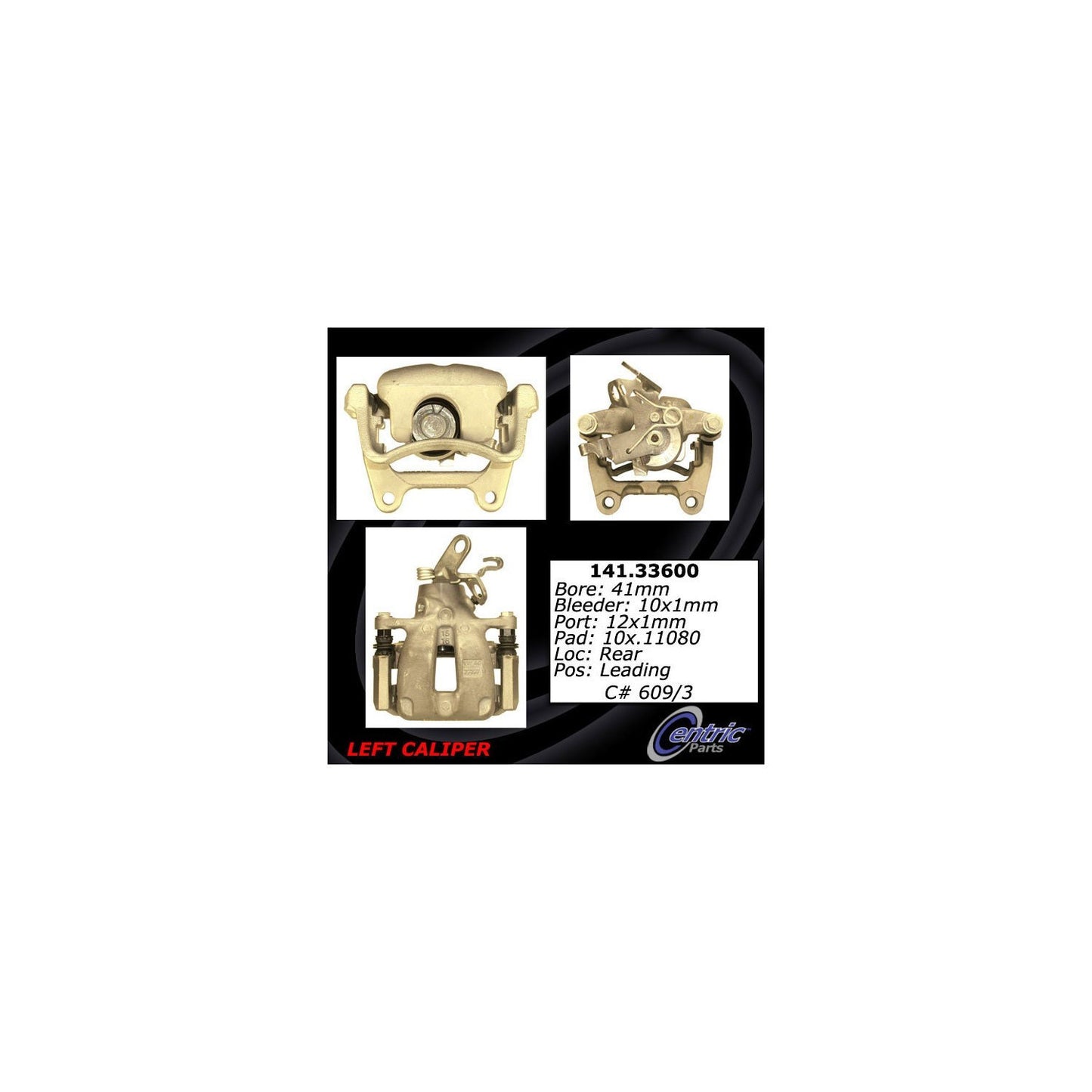 Centric Parts Disc Brake Caliper Semi-Loaded with Anti-Corrosion Finish 141.33600