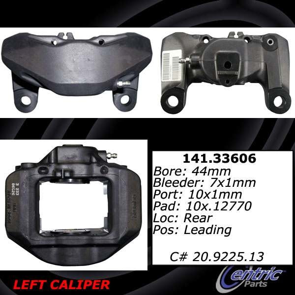 Centric Parts Disc Brake Caliper Semi-Loaded with Anti-Corrosion Finish 141.33606