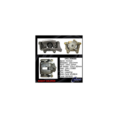 Stoptech Centric Semi-Loaded Brake Caliper - Rear Right 141.33655