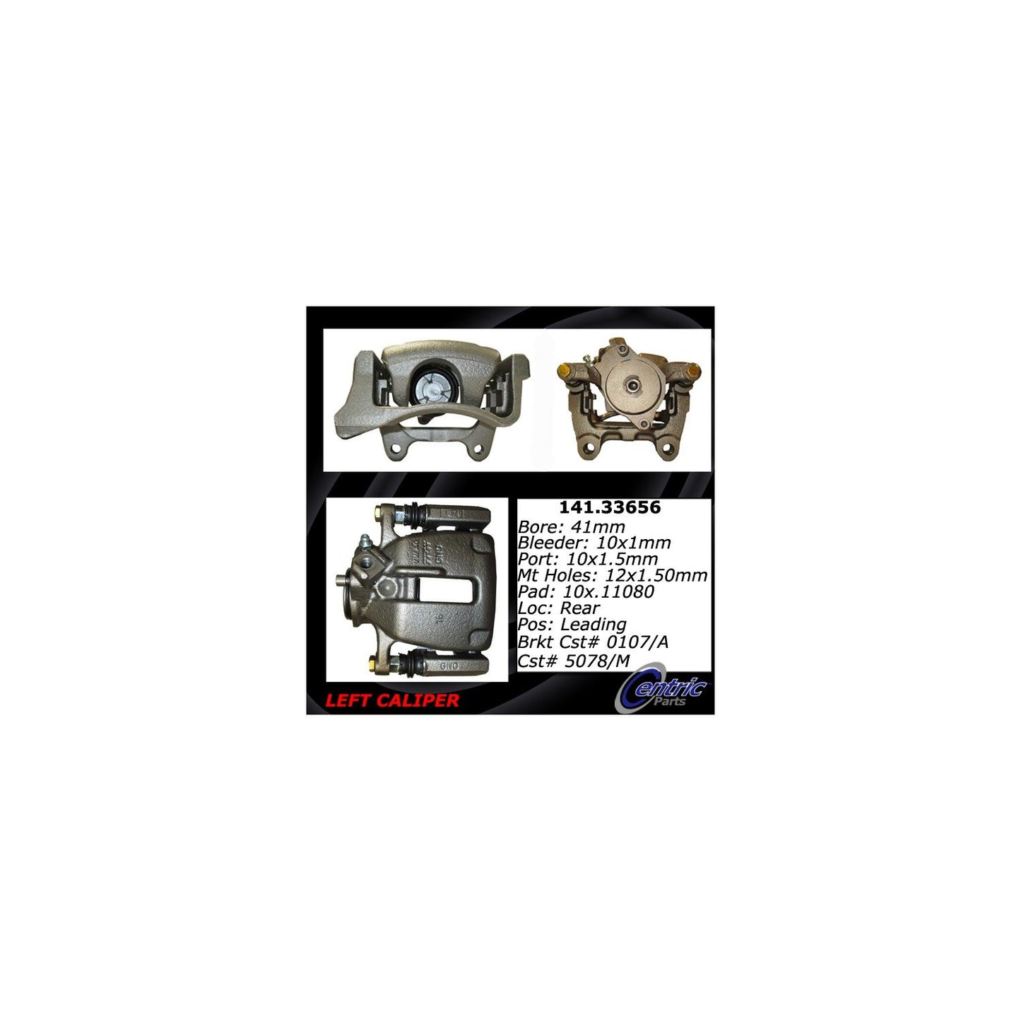 Centric Parts Disc Brake Caliper Semi-Loaded EPB 141.33656