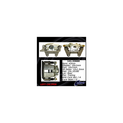 Stoptech Centric 07-11 Audi A6 Quattro Rear Left Semi-Loaded Caliper 141.33660