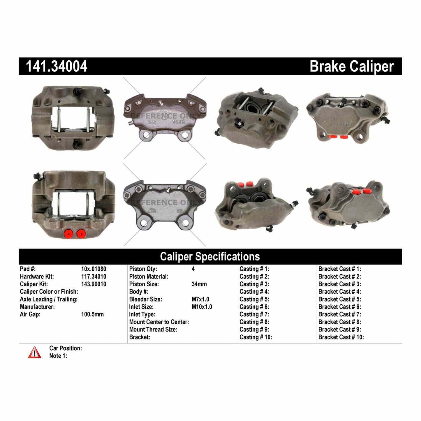 Centric Parts Disc Brake Caliper with anti-corrosion finish