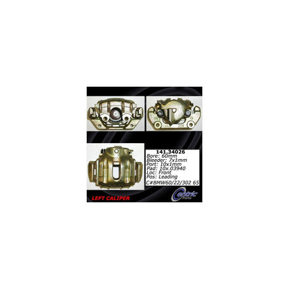 Stoptech Centric Semi-Loaded Brake Caliper - Front Left 141.34026
