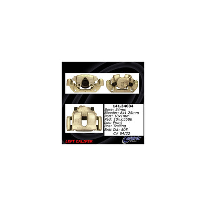 Centric Parts Disc Brake Caliper Remanufactured with Anti-Corrosion Finish 141.34034