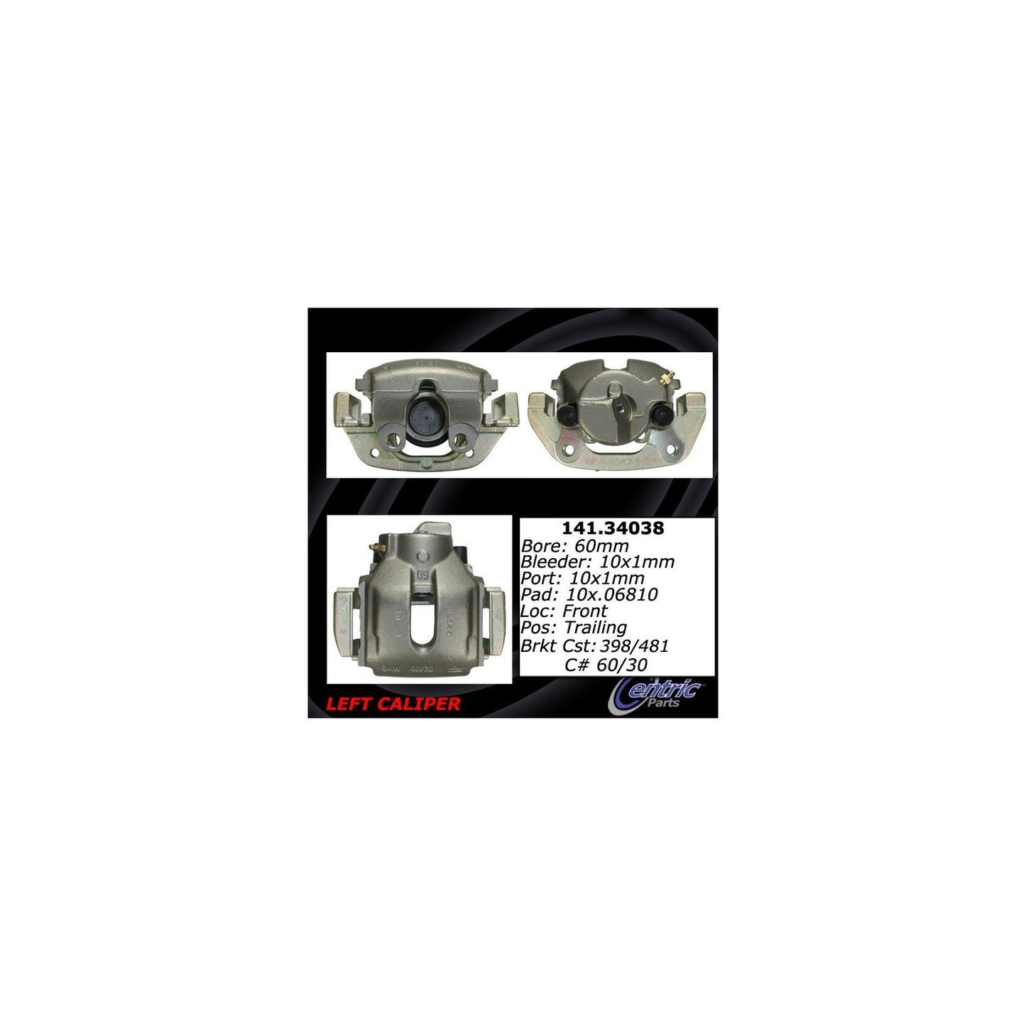Centric Parts Semi-Loaded Brake Caliper 141.34038