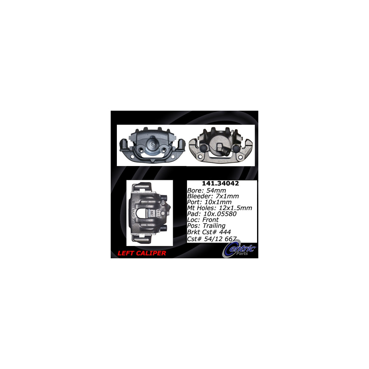 Centric Parts Semi-Loaded Brake Caliper 141.34042