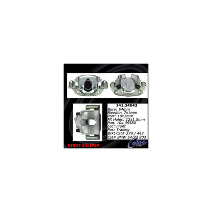 Centric Parts Disc Brake Caliper with anti-corrosion finish