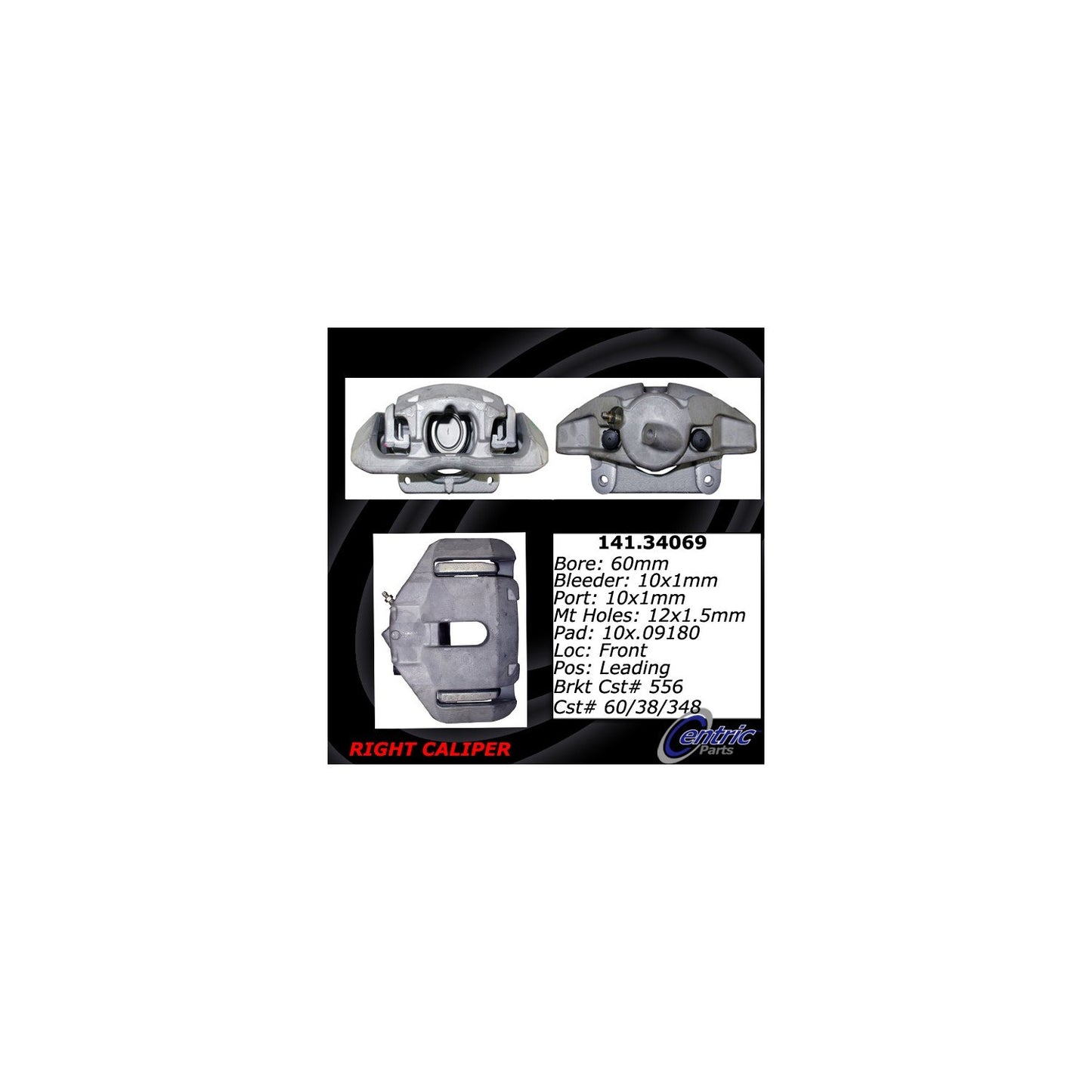 Centric Parts Disc Brake Caliper with anti-corrosion finish