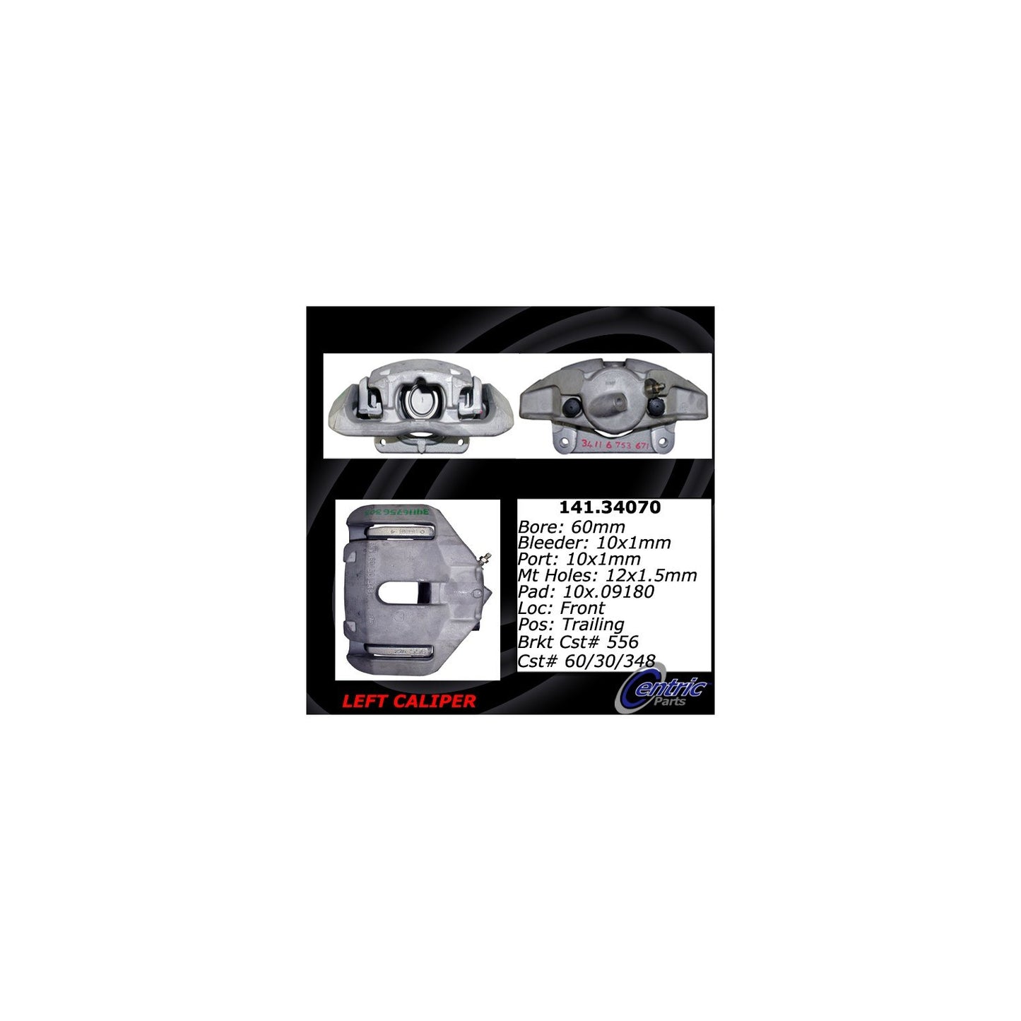 Centric Parts Disc Brake Caliper with anti-corrosion finish