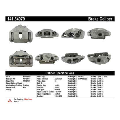 Centric Parts Semi-Loaded Brake Caliper 141.34079