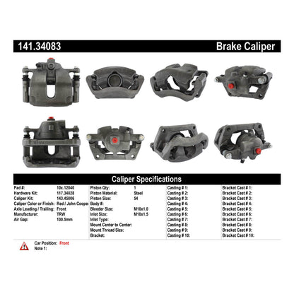 Centric Parts Disc Brake Caliper with anti-corrosion finish