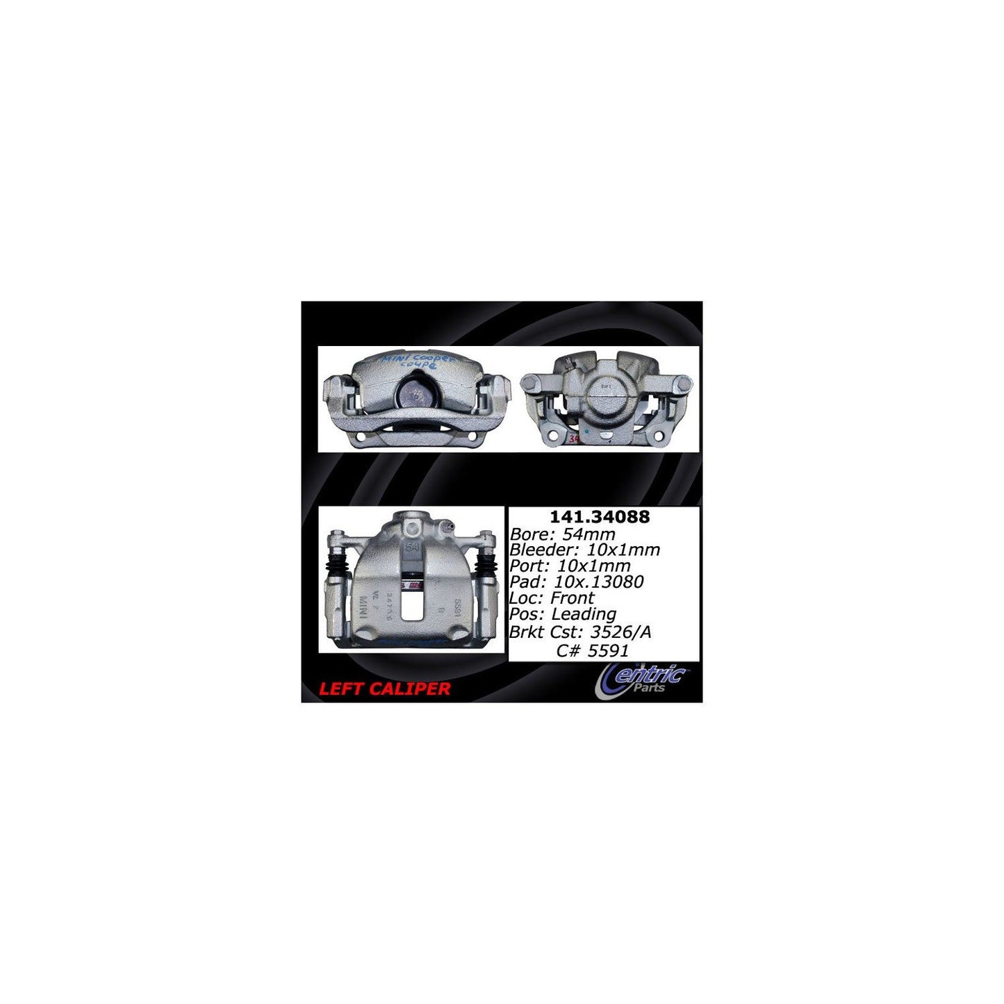 Centric Parts Semi-Loaded Brake Caliper 141.34088