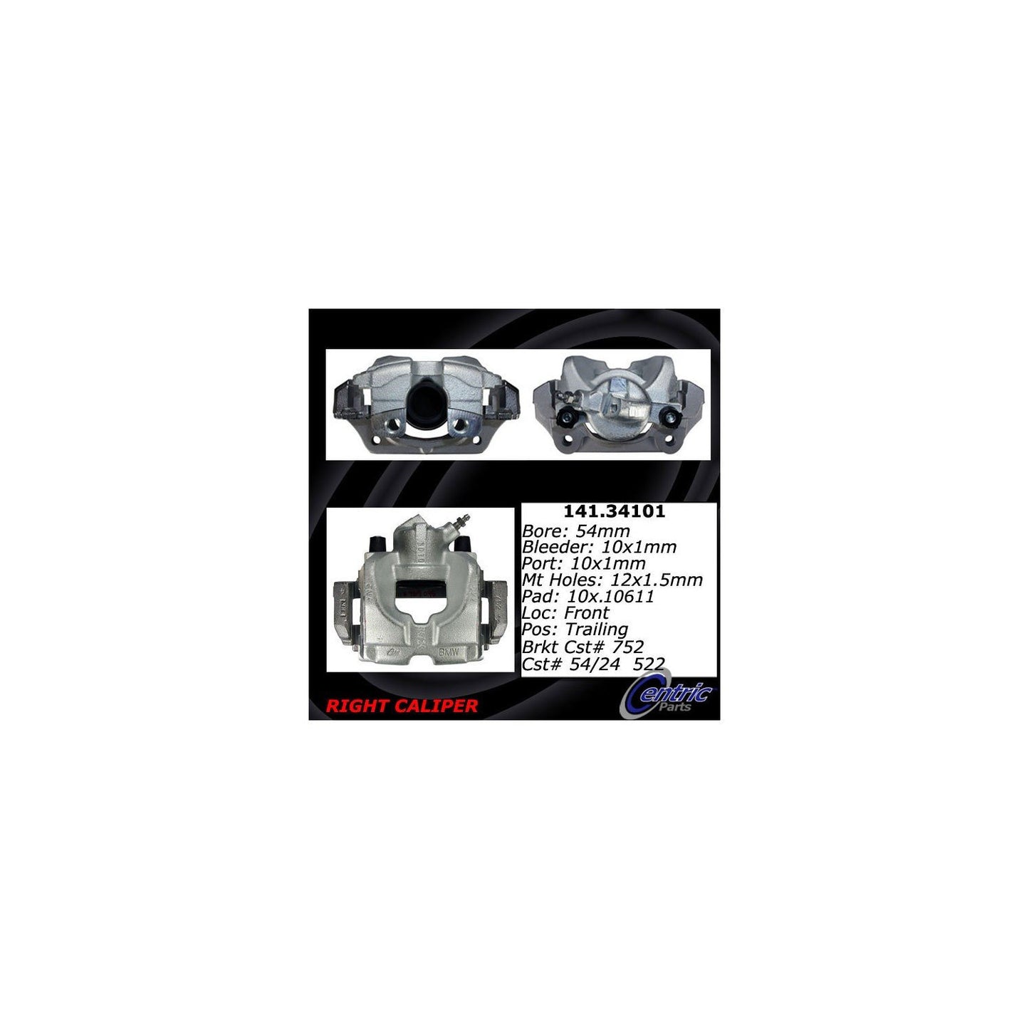 Stoptech Centric 08-13 BMW 128i Semi Loaded Front Right Caliper 141.34101