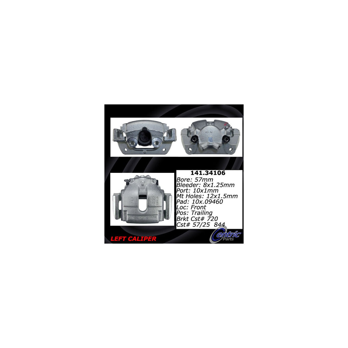 Stoptech Centric Semi-Loaded Brake Caliper - Front Left 141.34106