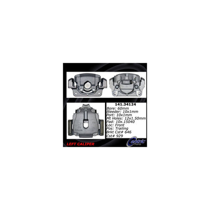 Centric Parts Semi-Loaded Brake Caliper 141.34124