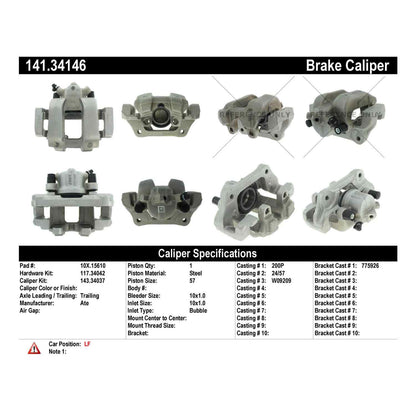 Stoptech Centric 13-18 BMW 320i (Incl. xDrive) Semi-Loaded Front Left Brake Caliper 141.34146