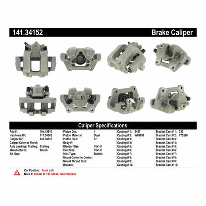 Centric Parts Disc Brake Caliper with anti-corrosion finish