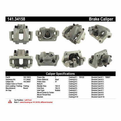 Centric Parts Semi-Loaded Brake Caliper 141.34158