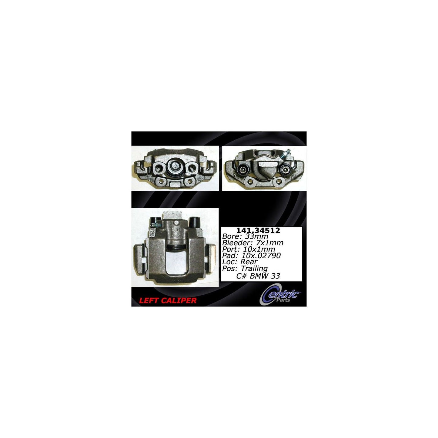 Centric Parts Semi-Loaded Brake Caliper 141.34512
