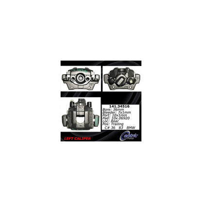 Centric Parts Disc Brake Caliper Semi-Loaded with Anti-Corrosion Finish for 1992-1999 BMW 318i 318is 320i 323i 325i 328i 141.34516