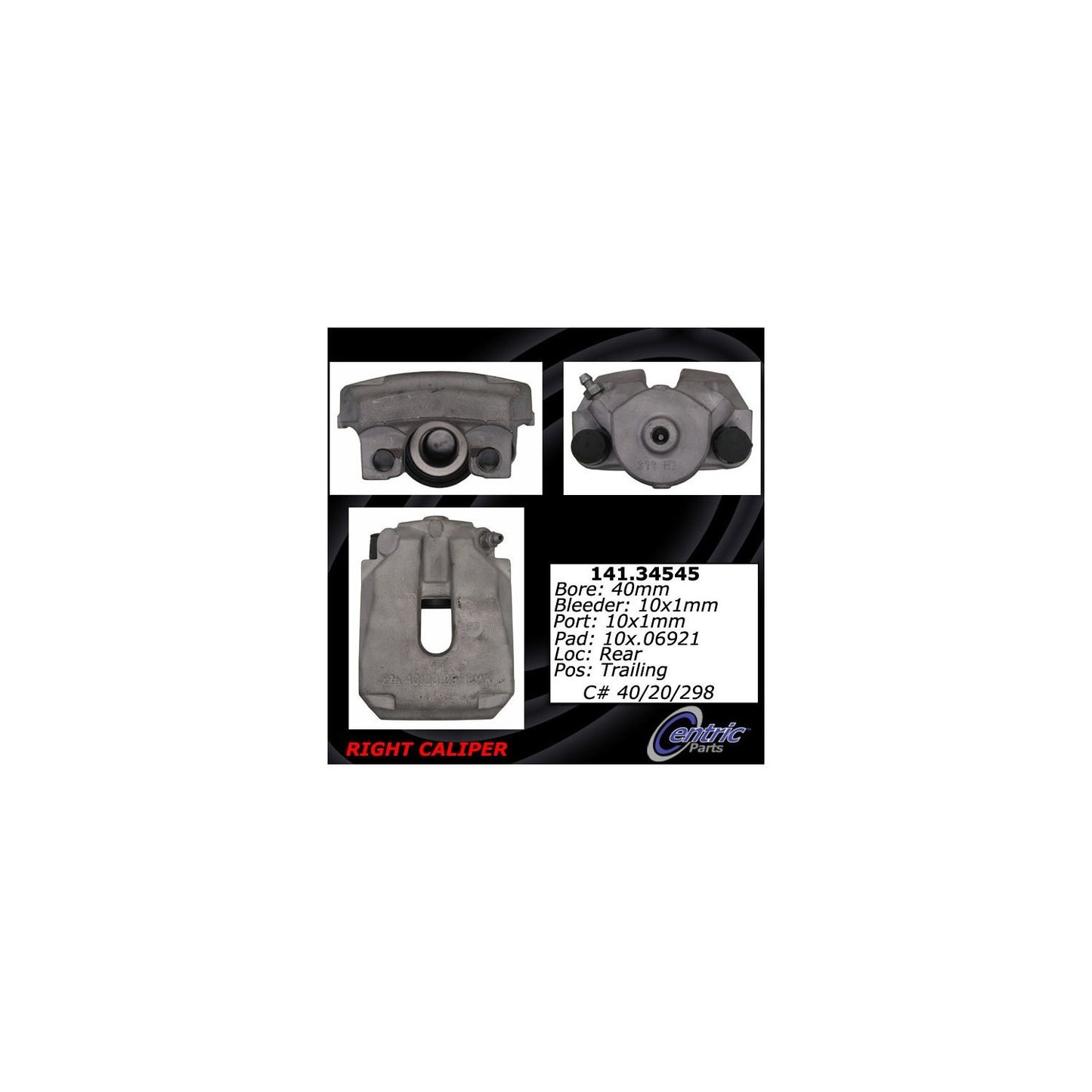 Centric Parts Disc Brake Caliper Semi-Loaded with anti-corrosion finish for 2003-2001 BMW 525i, 528i 2000-1996, 530i 2003-2001, 540i 2003-1997 Part Number 141.34545