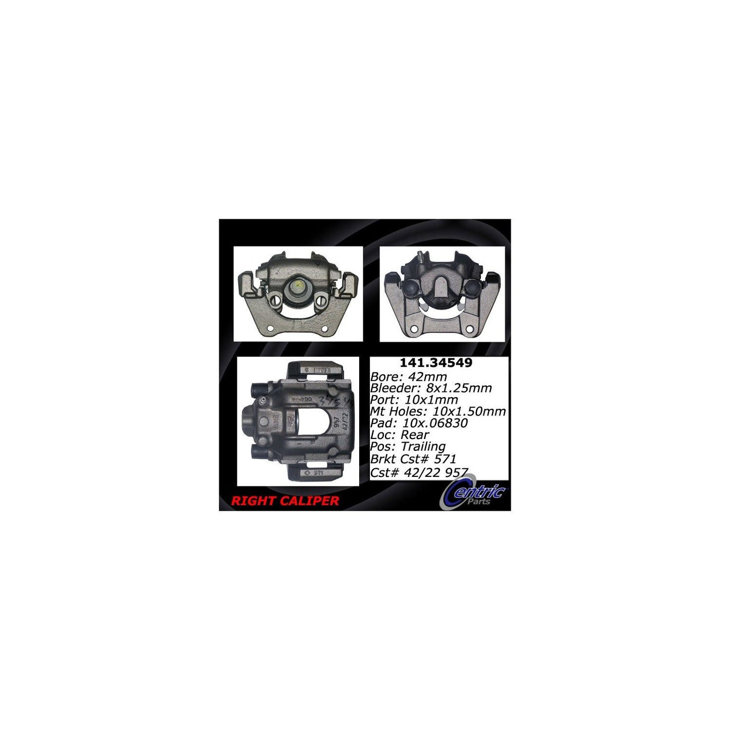 Centric Parts Semi-Loaded Brake Caliper 141.34549