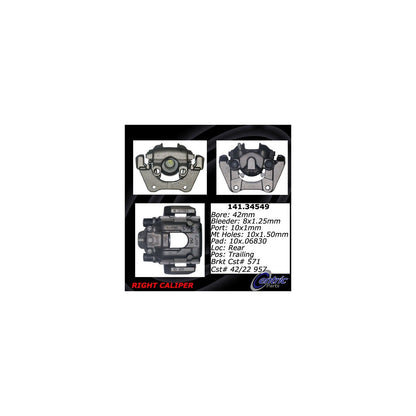 Centric Parts Disc Brake Caliper Semi-Loaded with anti-corrosion finish for 2006-2001 BMW 330Ci 2005-2001 330i 2010-2004 X3 141.34549