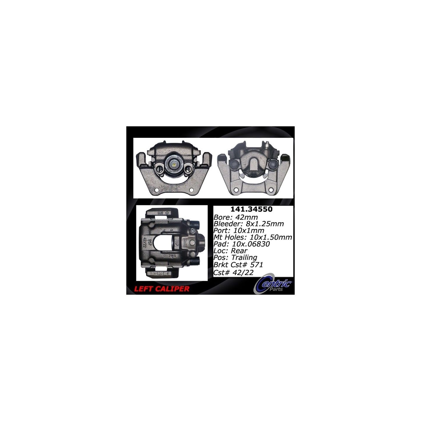 Stoptech Centric 00-05 BMW 330i Semi-Loaded Rear Left Brake Caliper 141.34550