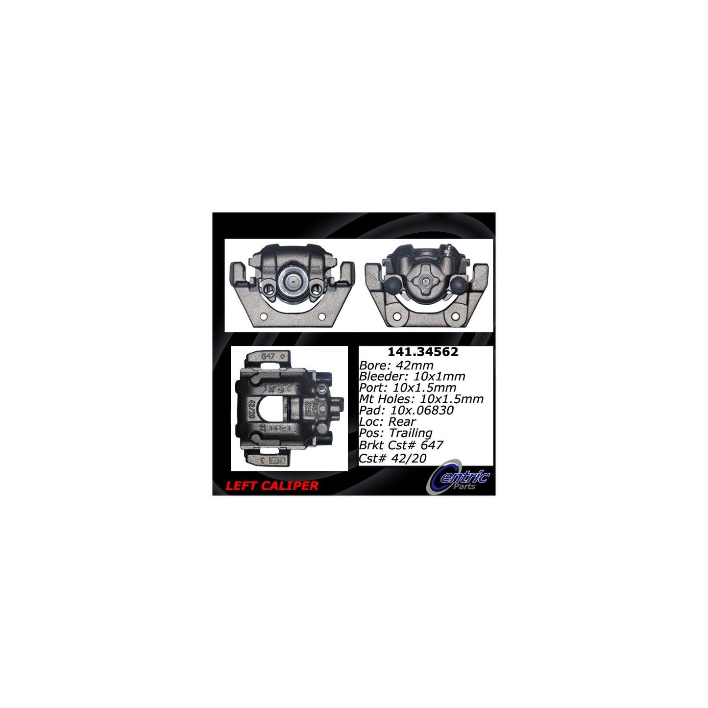 Centric Parts Semi-Loaded Brake Caliper 141.34562