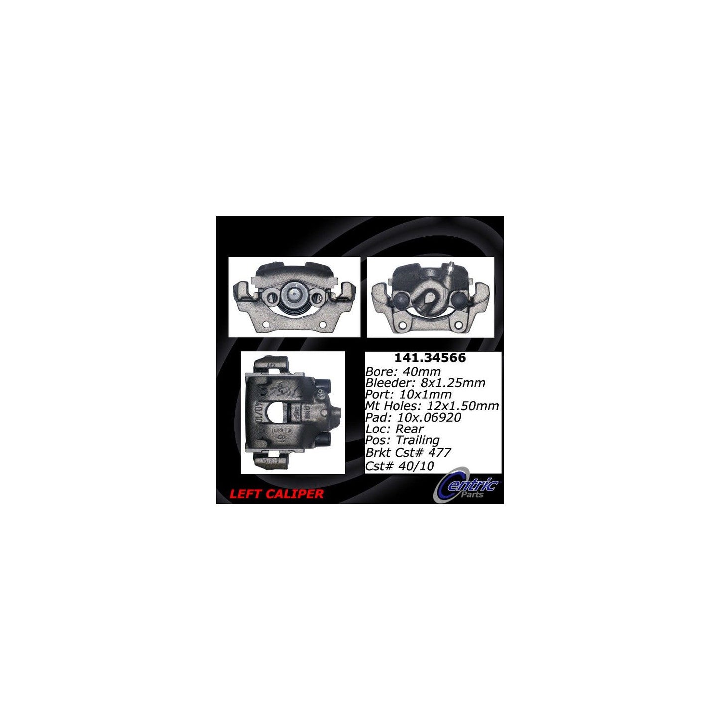 Centric Parts Disc Brake Caliper Semi-Loaded with Anti-Corrosion Finish for 2003-2006 BMW Z4 141.34566
