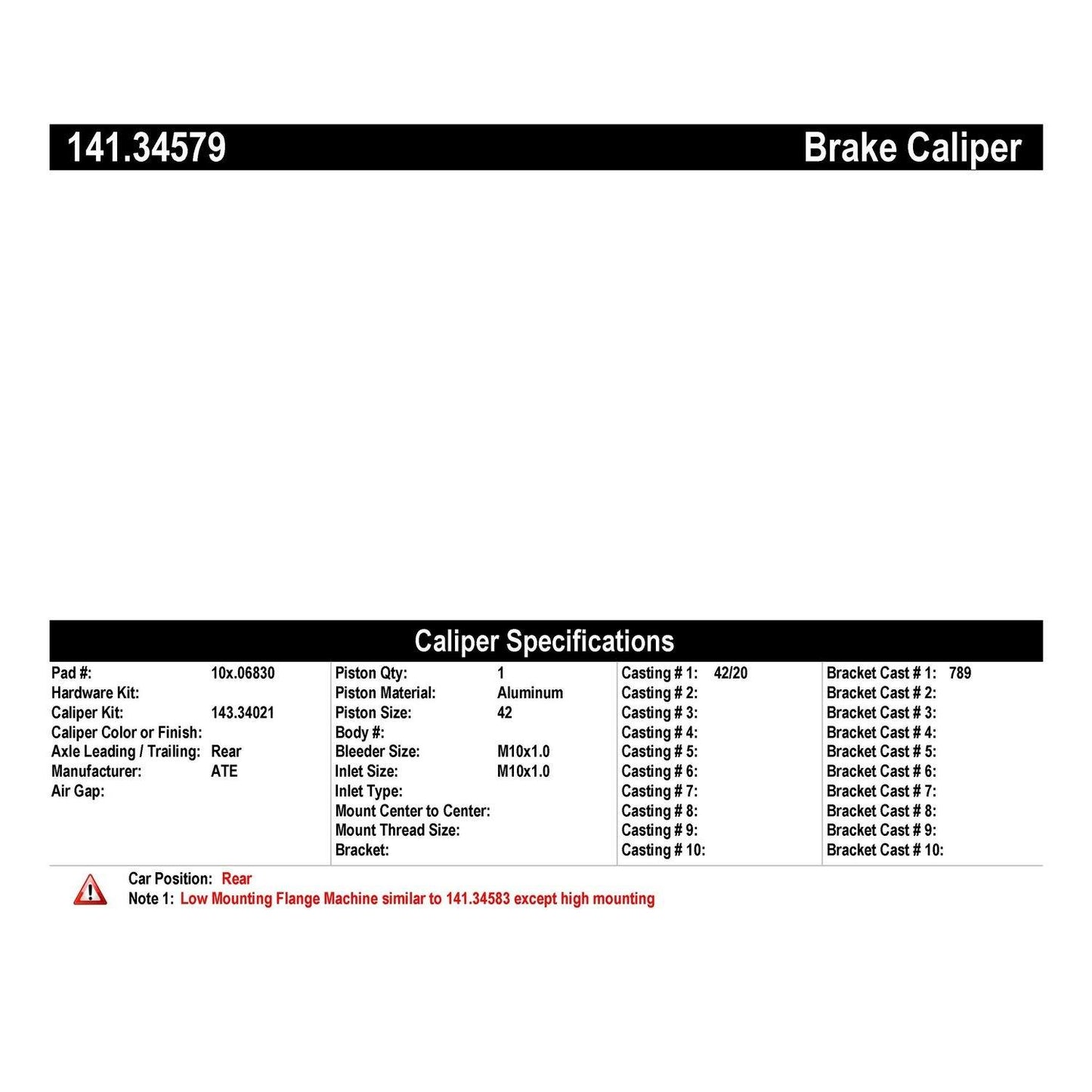Centric Parts Disc Brake Caliper Semi-Loaded with Anti-Corrosion Finish for 2006-2007 BMW 530xi, 2008 BMW 535xi, 2009-2010 BMW 535i xDrive 141.34579