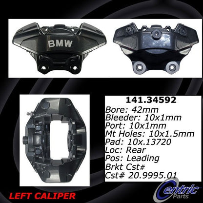 Centric Parts Semi-Loaded Disc Brake Caliper with Anti-Corrosion Finish Part 141.34592