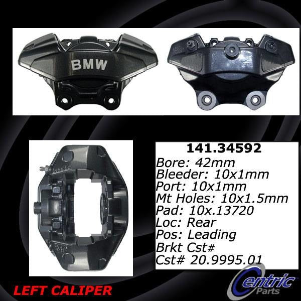 Centric Parts Semi-Loaded Disc Brake Caliper with Anti-Corrosion Finish Part 141.34592