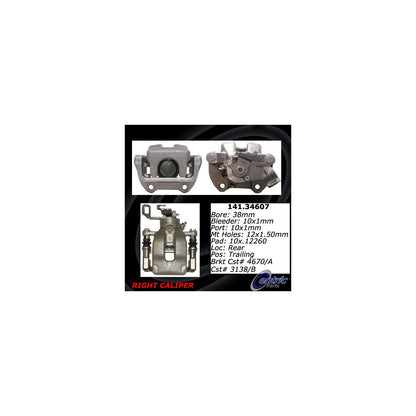 Centric Parts Disc Brake Caliper Semi-Loaded with Anti-Corrosion Finish 141.34607