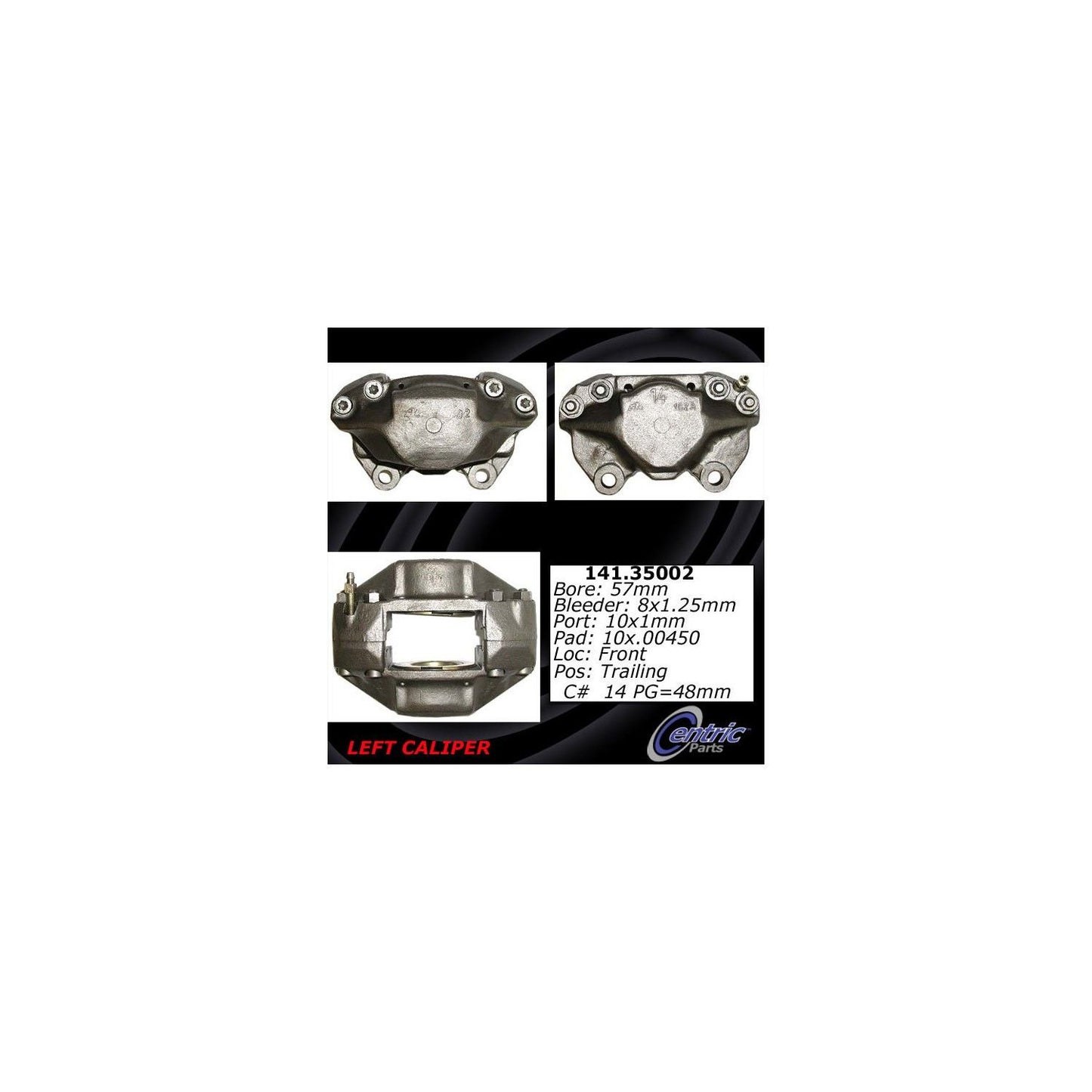 Centric Parts Disc Brake Caliper Semi-Loaded with Anti-Corrosion Finish for 141.35002