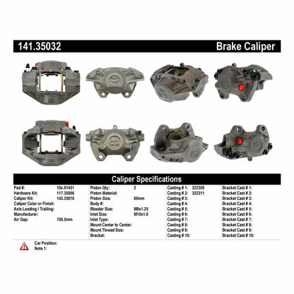 Centric Parts Semi-Loaded Brake Caliper 141.35032
