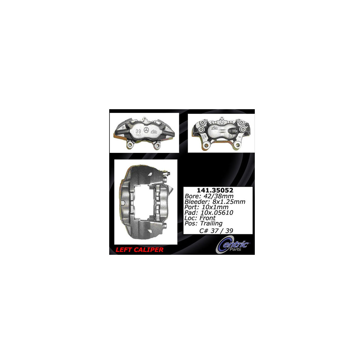 Centric Parts Disc Brake Caliper with anti-corrosion finish