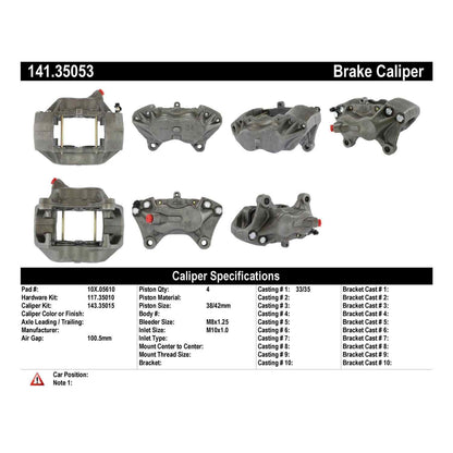 Centric Parts Disc Brake Caliper with anti-corrosion finish