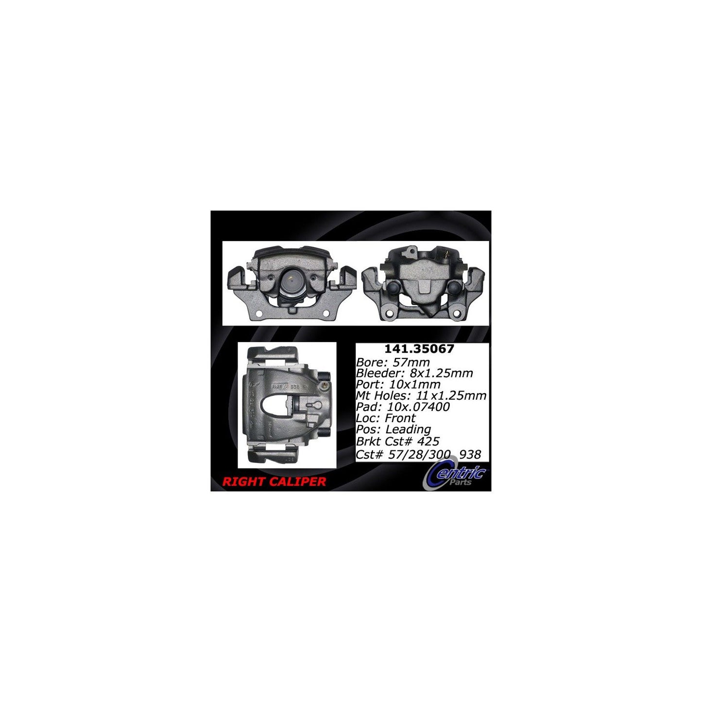 Centric Parts Disc Brake Caliper with anti-corrosion finish