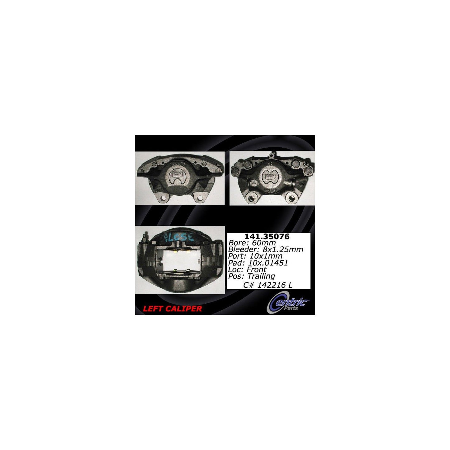 Centric Parts Disc Brake Caliper with anti-corrosion finish