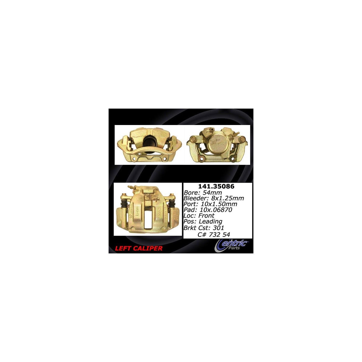 Centric Parts Semi-Loaded Brake Caliper 141.35086