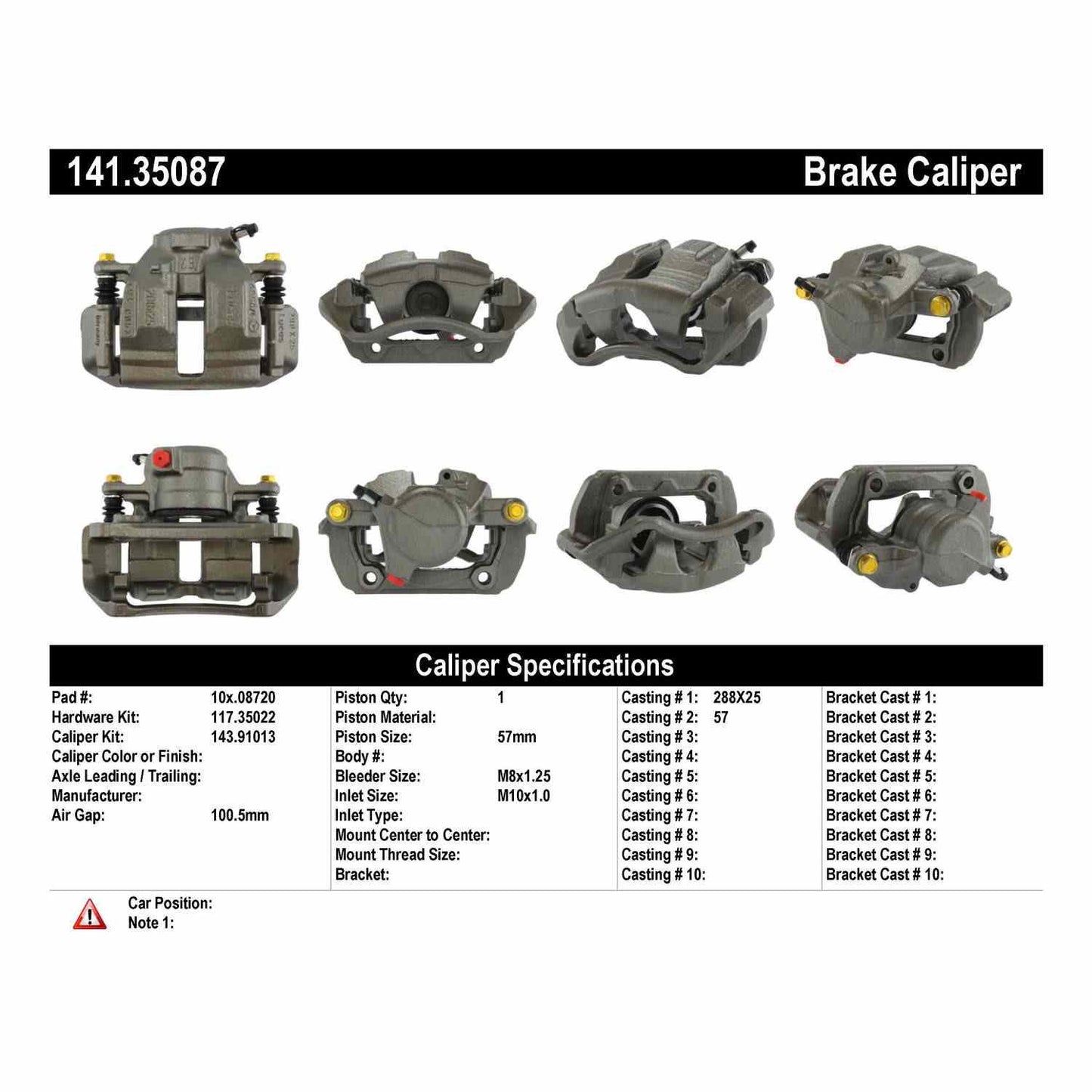 Centric Parts Disc Brake Caliper Semi-Loaded for 2002-2005 Mercedes-Benz C230/C240 141.35087