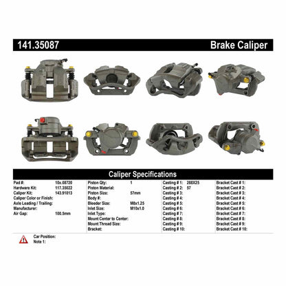 Centric Parts Disc Brake Caliper Semi-Loaded for 2002-2005 Mercedes-Benz C230/C240 141.35087