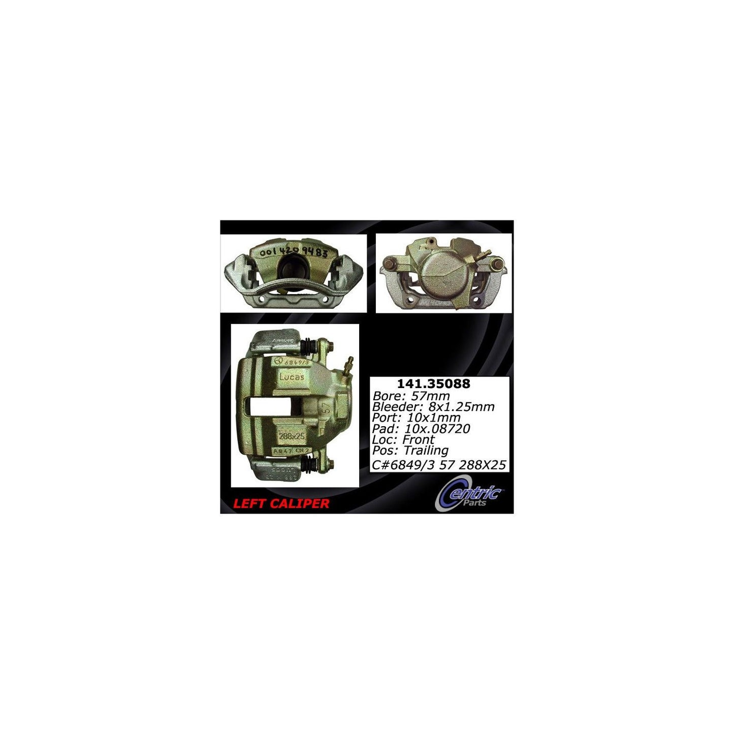 Centric Parts Semi-Loaded Brake Caliper 141.35088